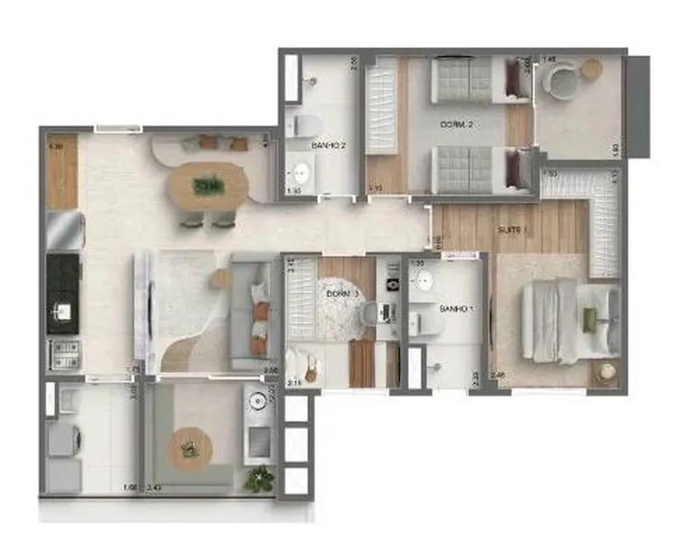 Apartamento, 2 quartos, 69 m² - Foto 7