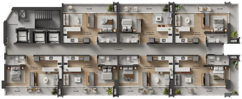 Apartamento, 1 quarto, 68 m² - Foto 8