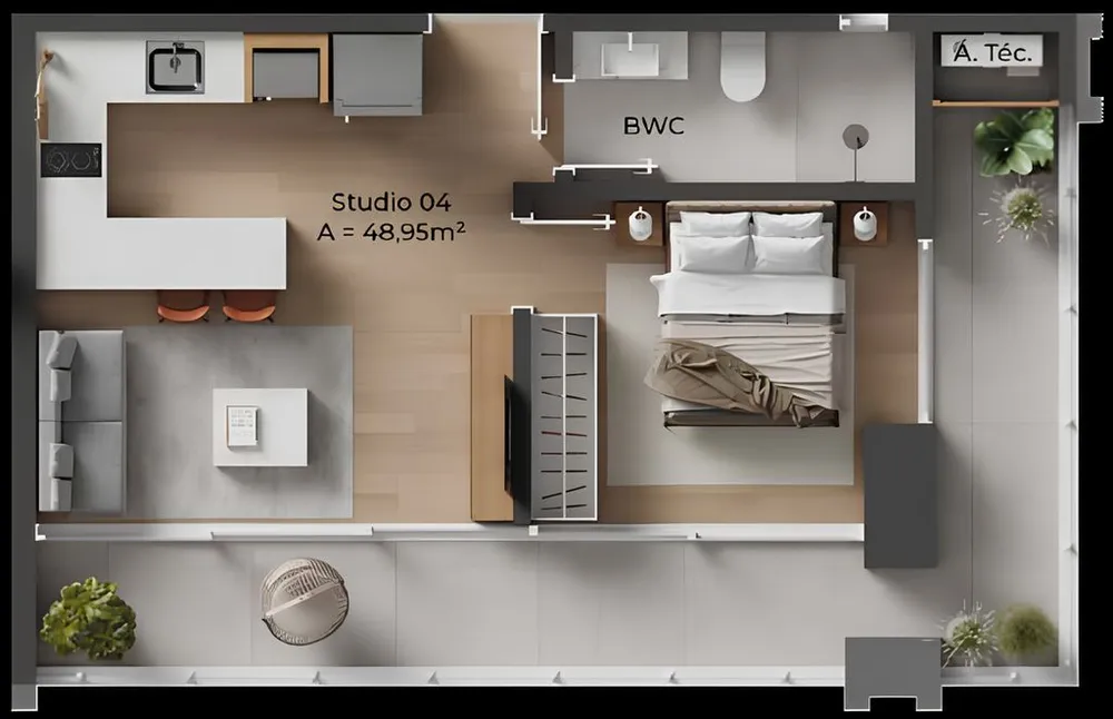 Apartamento, 1 quarto, 68 m² - Foto 7