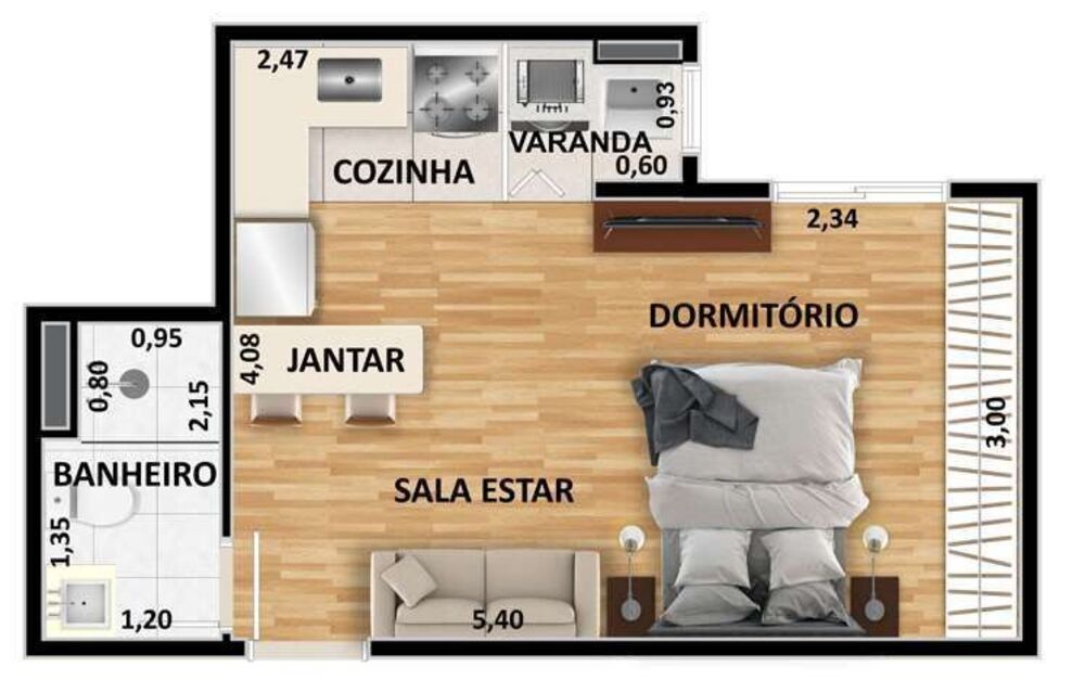 Apartamento à venda com 2 quartos, 61m² - Foto 7