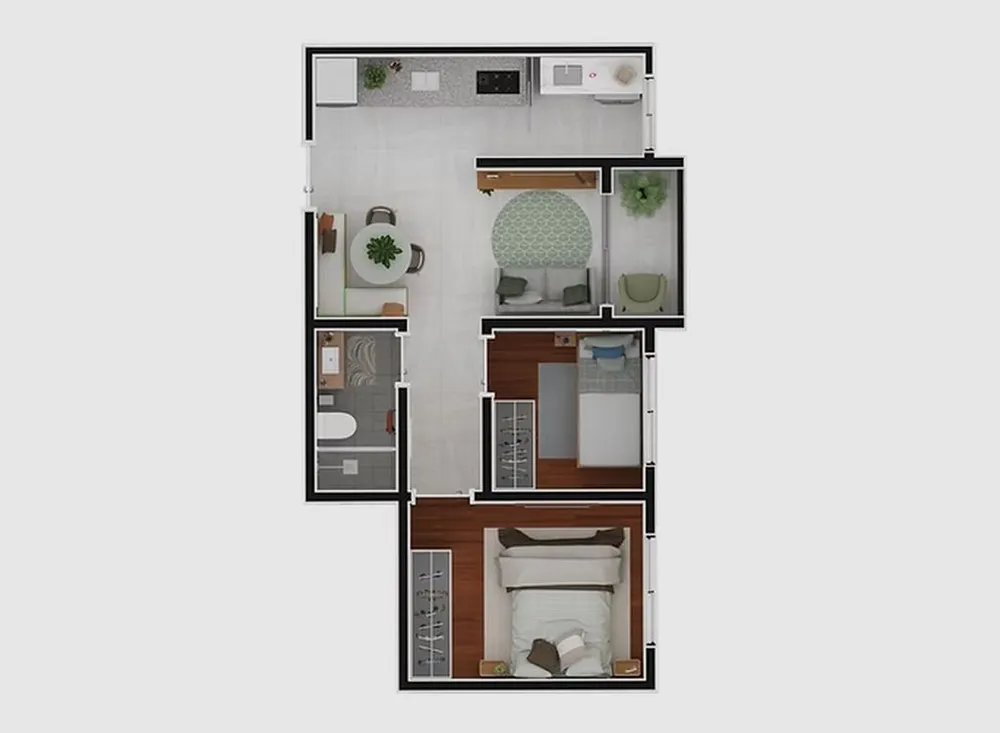 Apartamento, 3 quartos, 59 m² - Foto 11
