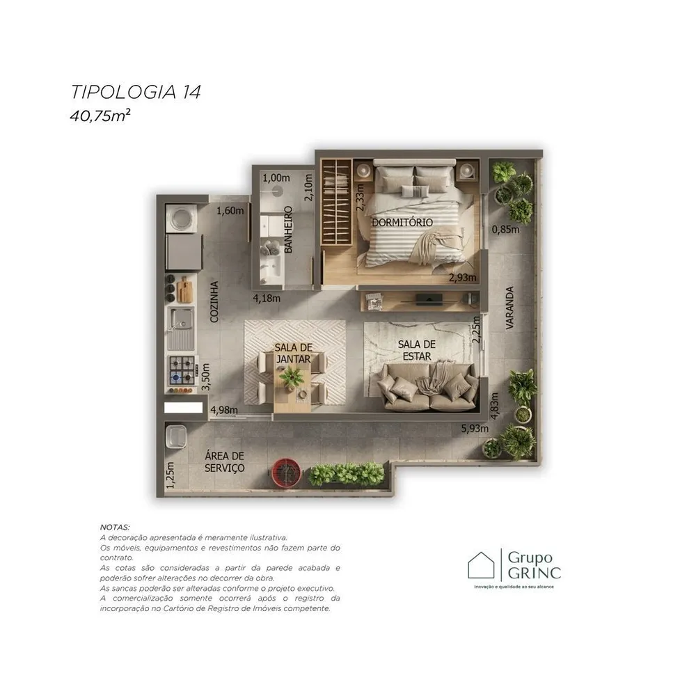Apartamento, 1 quarto, 40 m² - Foto 8