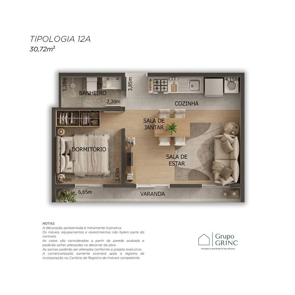 Apartamento, 1 quarto, 40 m² - Foto 6
