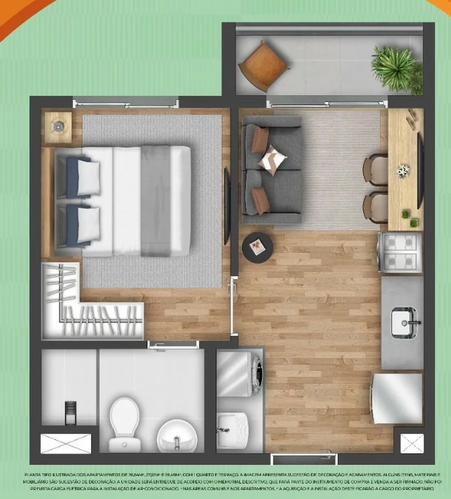 Apartamento, 1 quarto, 26 m² - Foto 6