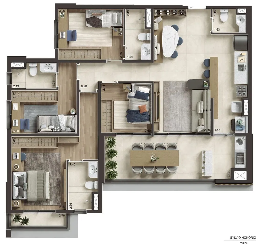 Apartamento, 2 quartos, 93 m² - Foto 9