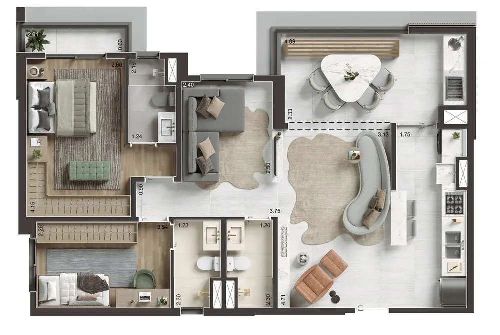 Apartamento, 2 quartos, 93 m² - Foto 4