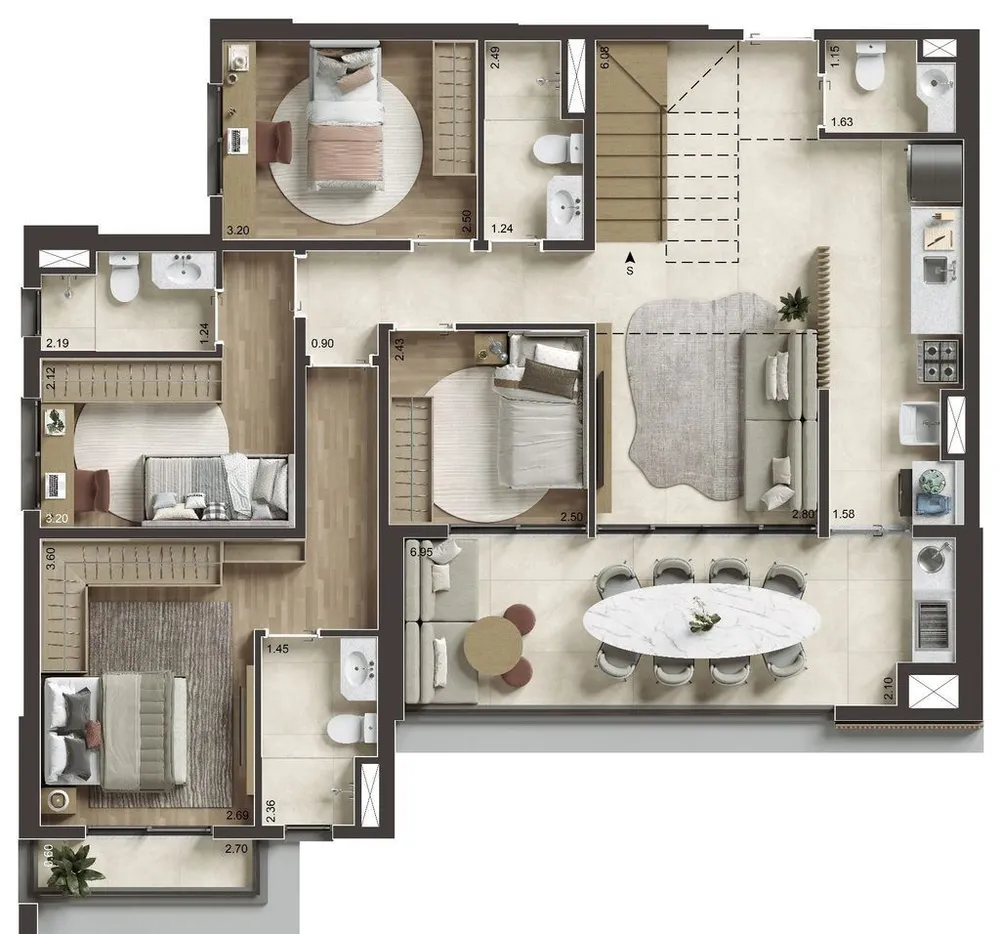 Apartamento, 2 quartos, 93 m² - Foto 2