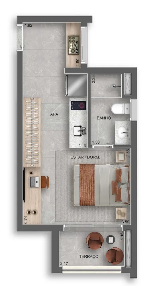 Apartamento, 2 quartos, 52 m² - Foto 5