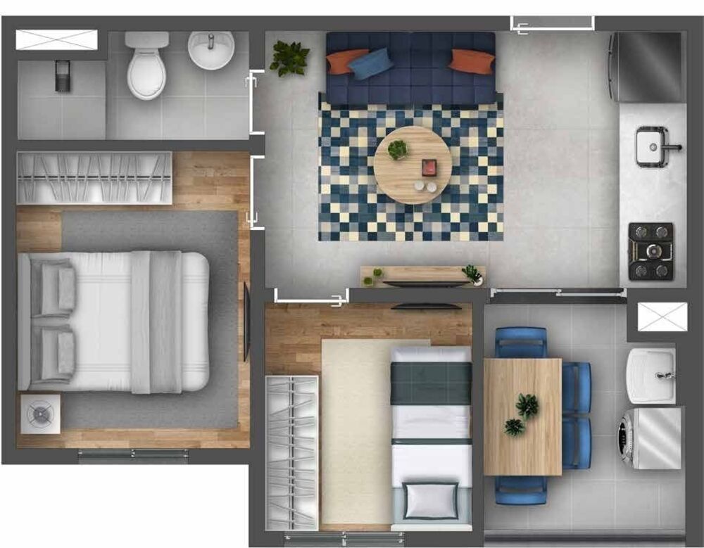 Apartamento à venda com 2 quartos, 35m² - Foto 2