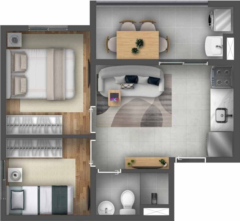 Apartamento à venda com 2 quartos, 35m² - Foto 4