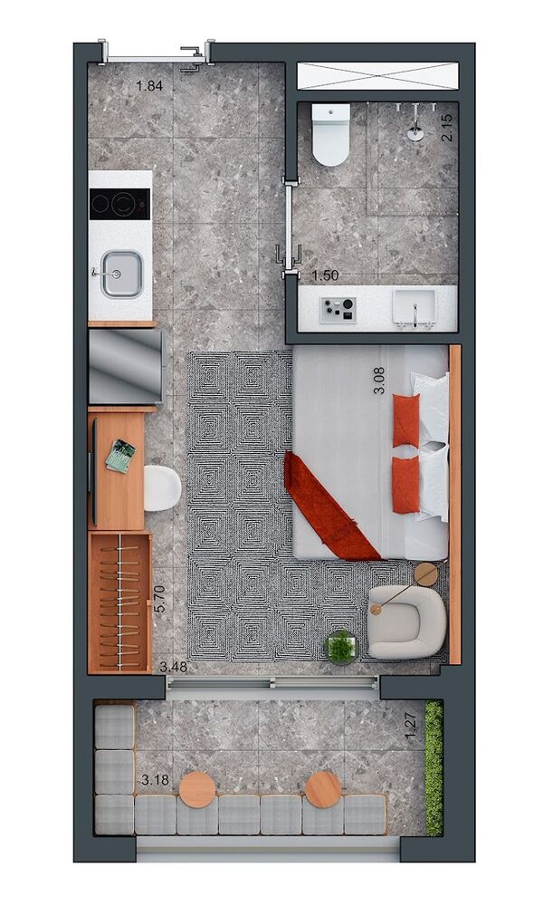 Kitnet-Studio, 27 m² - Foto 3