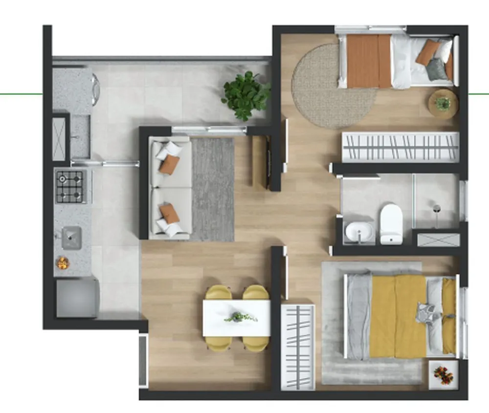 Apartamento, 2 quartos, 37 m² - Foto 10
