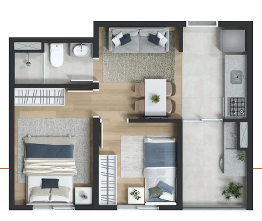 Apartamento, 2 quartos, 37 m² - Foto 12