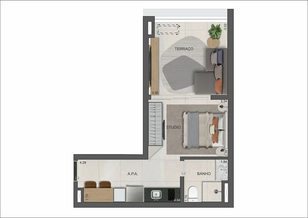 Kitnet-Studio, 34 m² - Foto 11