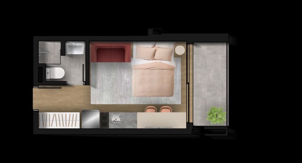 Kitnet-Studio, 27 m² - Foto 2