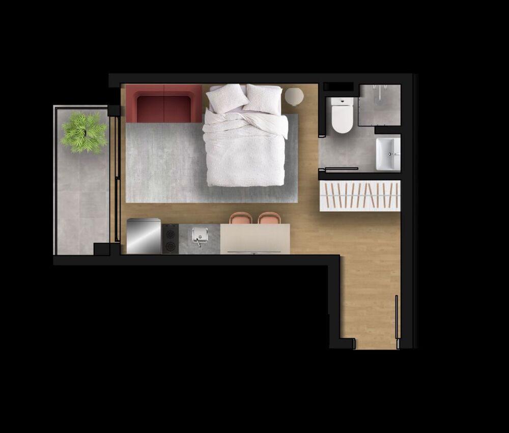 Kitnet-Studio, 27 m² - Foto 4