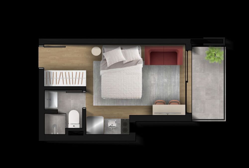 Kitnet-Studio, 27 m² - Foto 5