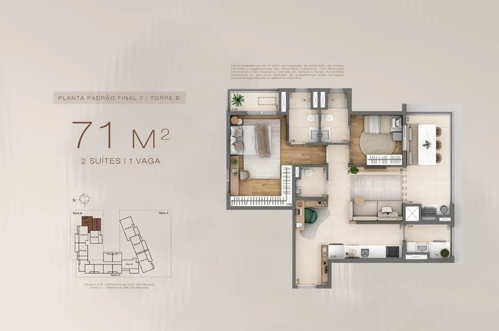 Apartamento, 3 quartos, 82 m² - Foto 2