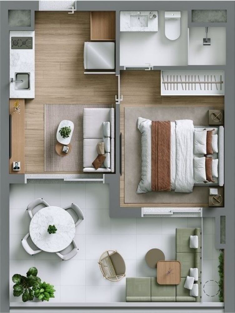 Apartamento, 1 quarto, 34 m² - Foto 4