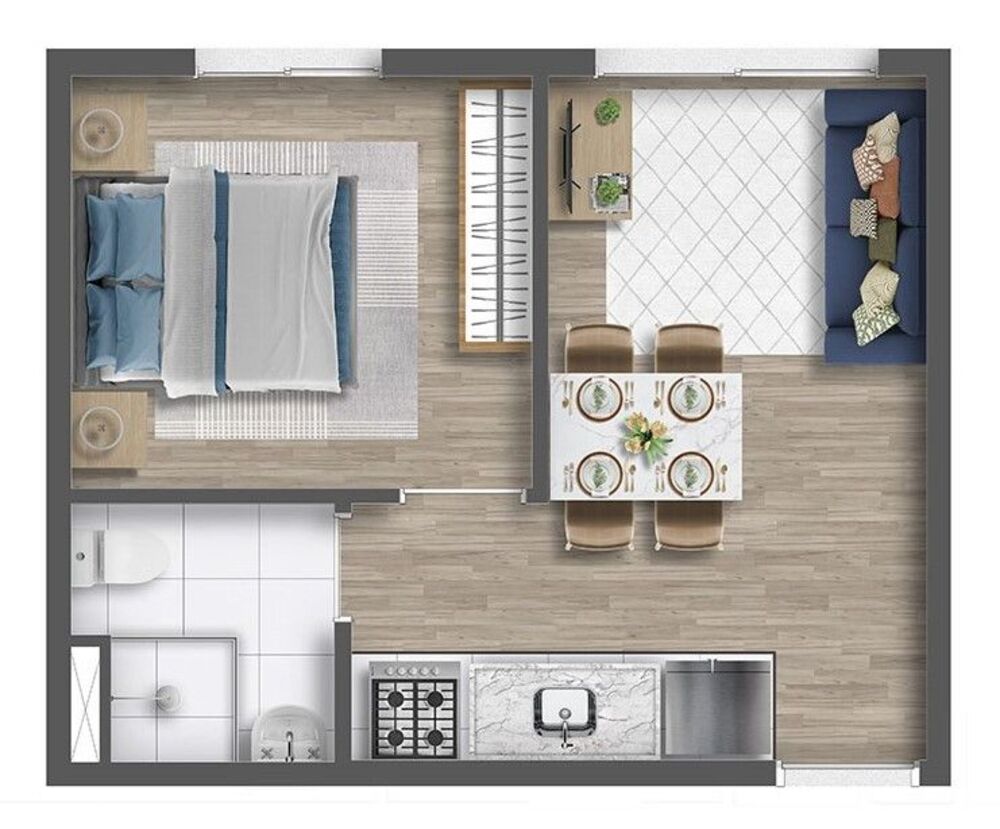 Apartamento, 2 quartos, 33 m² - Foto 2