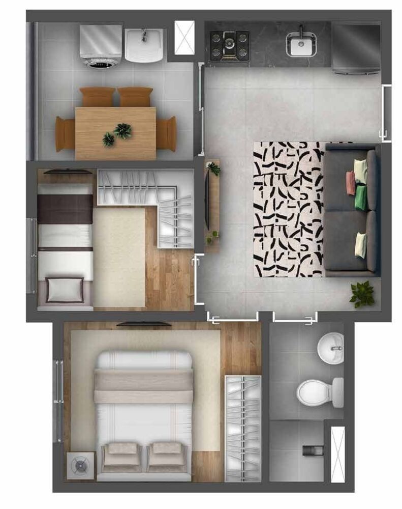 Apartamento à venda com 2 quartos, 49m² - Foto 1