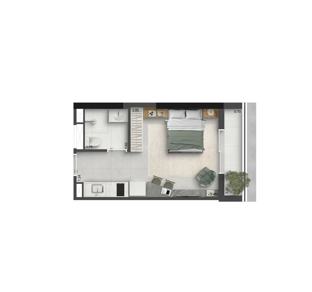 Apartamento, 1 quarto, 40 m² - Foto 11