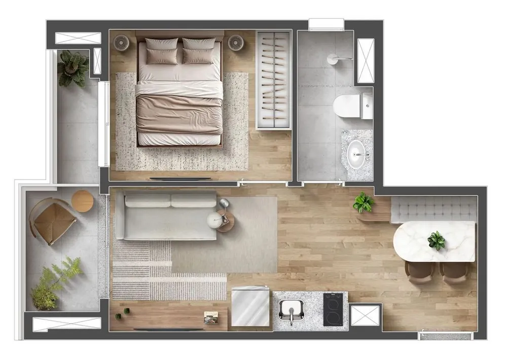 Apartamento, 1 quarto, 27 m² - Foto 6