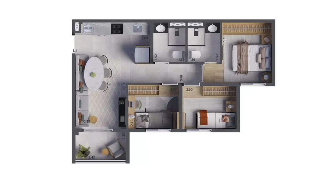 Apartamento, 2 quartos, 31 m² - Foto 11