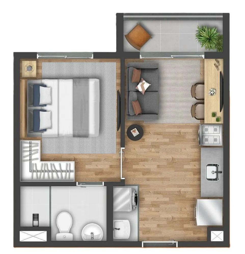 Apartamento, 1 quarto, 26 m² - Foto 7