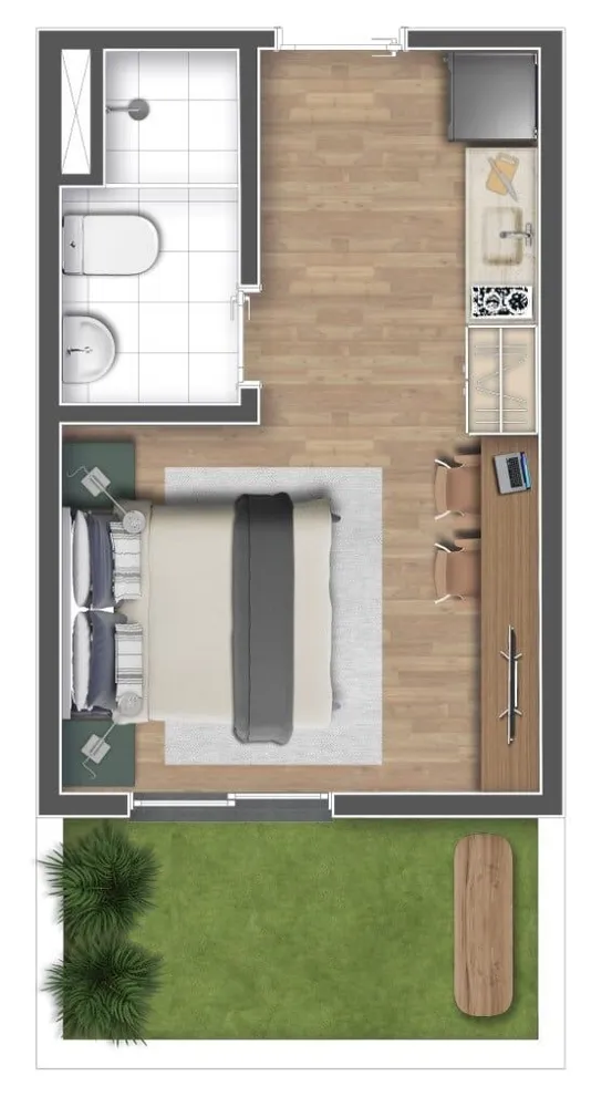 Apartamento, 1 quarto, 24 m² - Foto 2