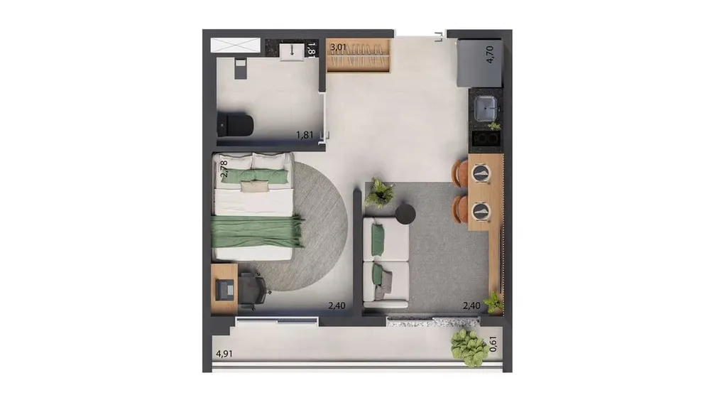 Kitnet-Studio, 29 m² - Foto 13