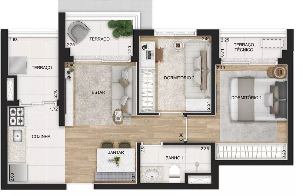 Apartamento, 2 quartos, 53 m² - Foto 25