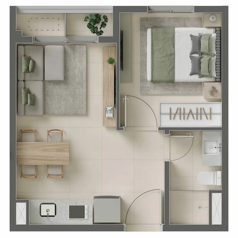 Apartamento, 1 quarto, 91 m² - Foto 5