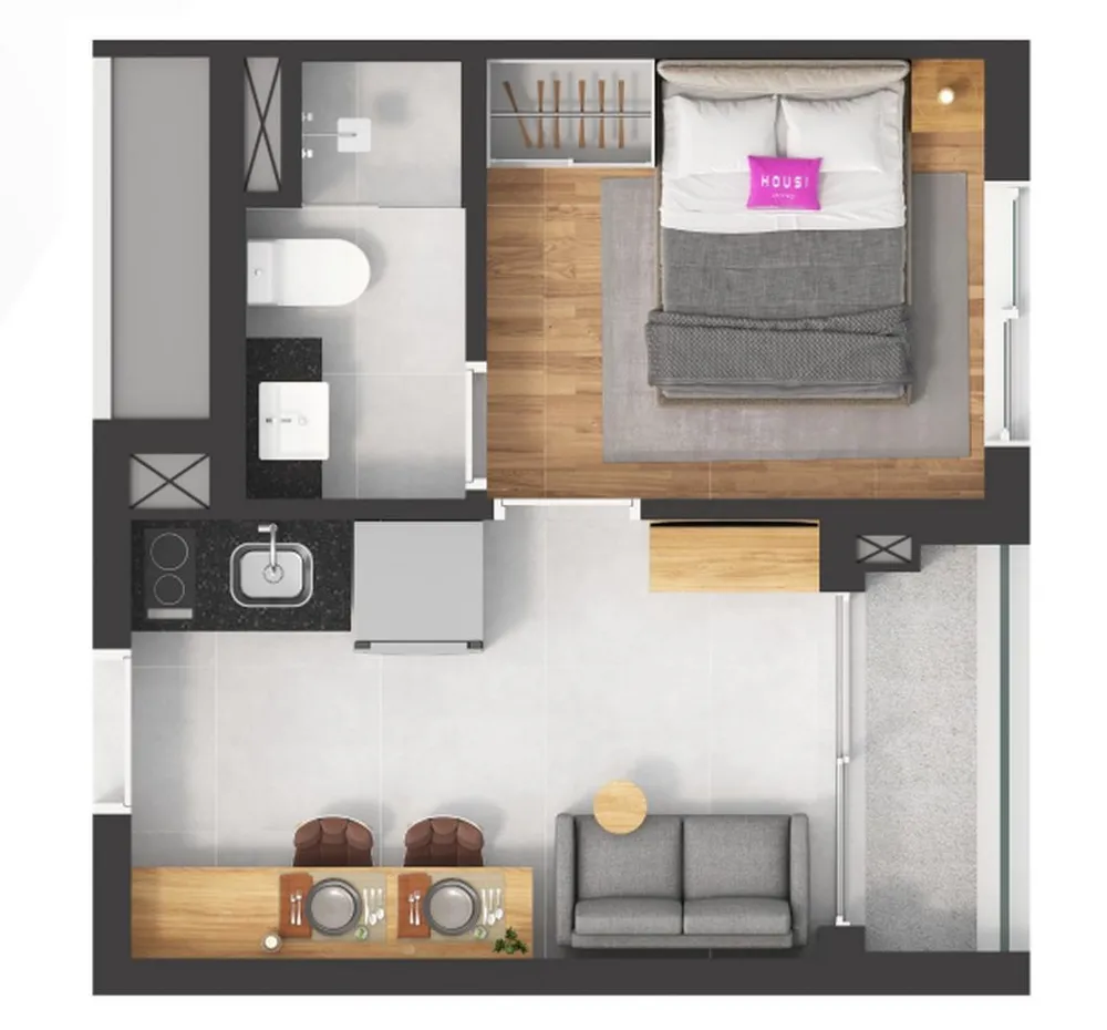 Apartamento, 1 quarto, 81 m² - Foto 1