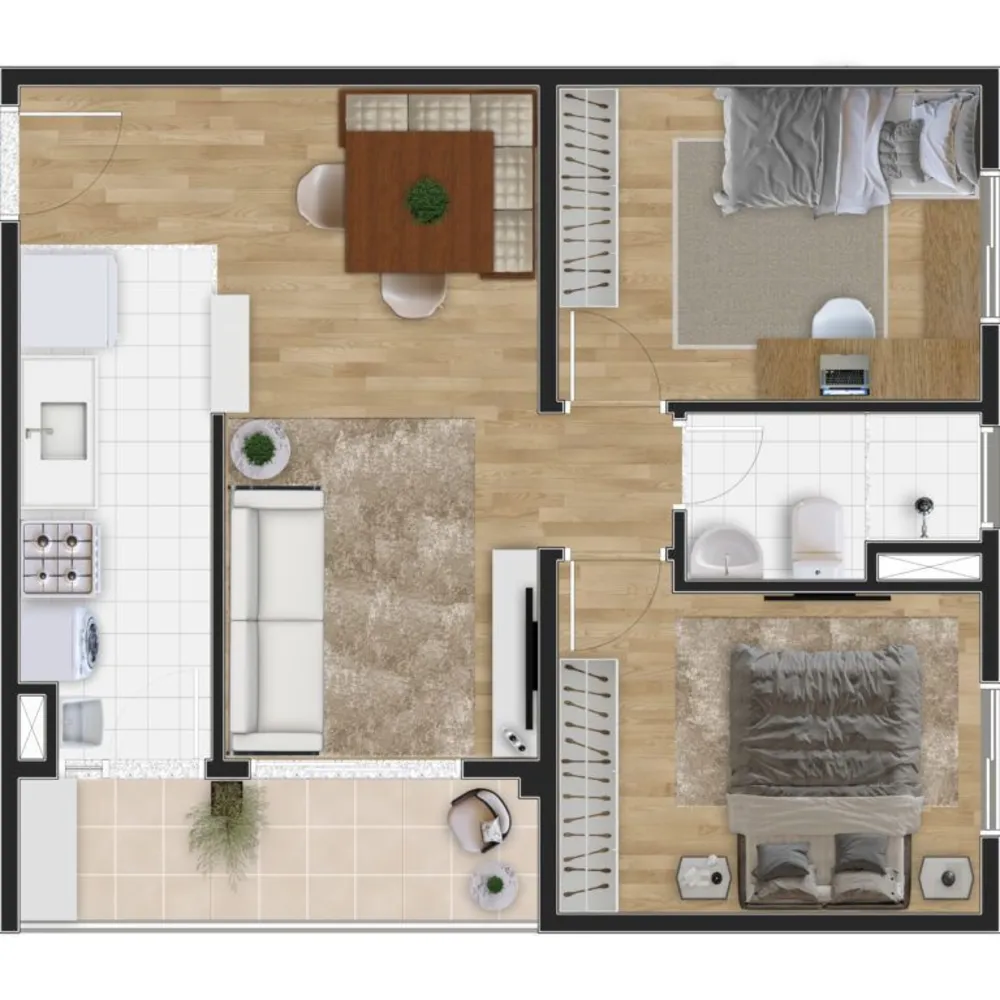 Apartamento, 2 quartos, 52 m² - Foto 7