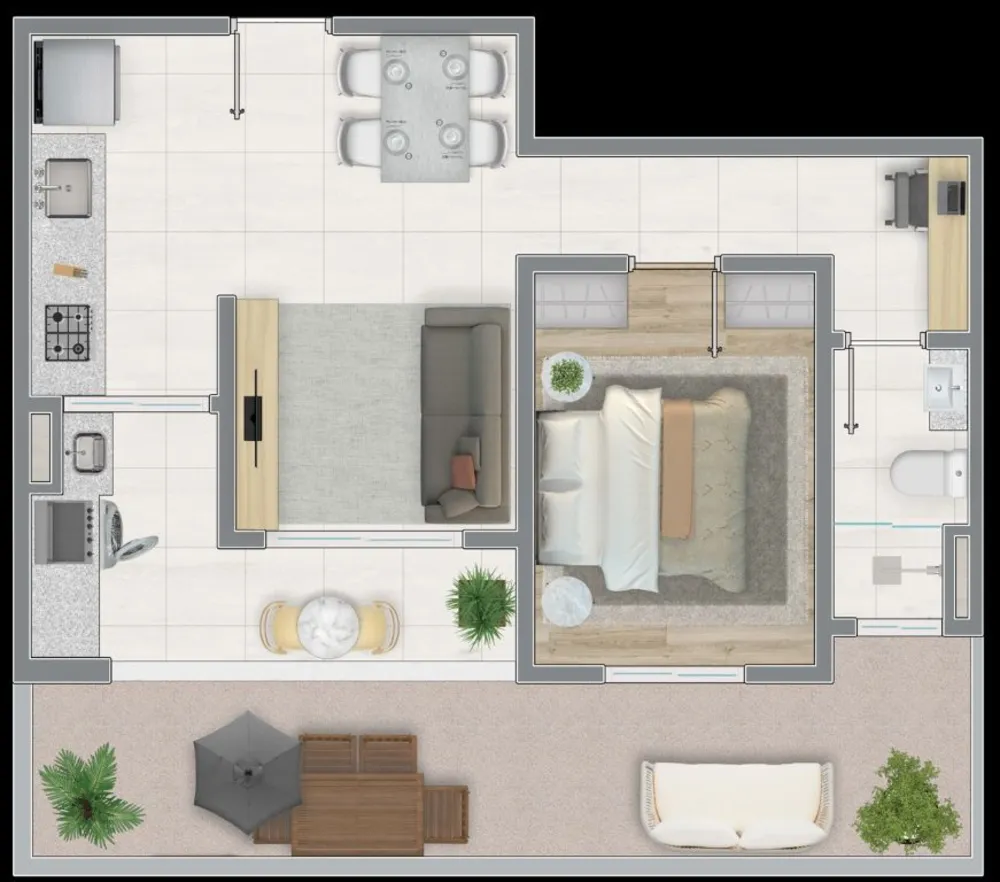 Apartamento, 2 quartos, 51 m² - Foto 3