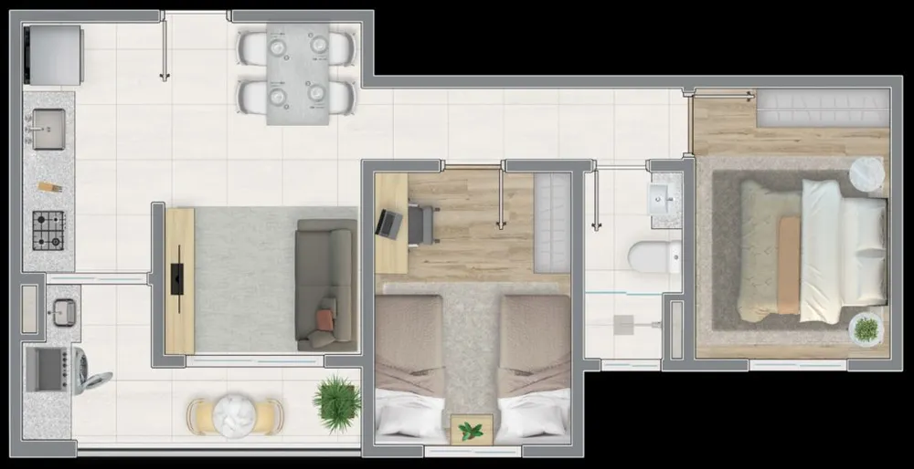Apartamento, 2 quartos, 51 m² - Foto 5