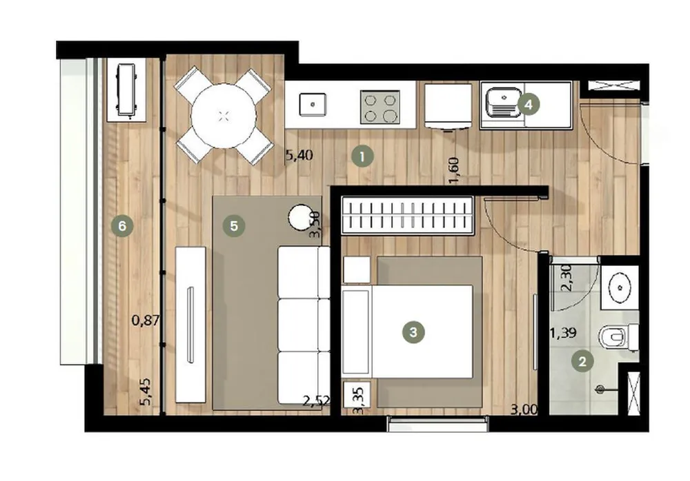 Kitnet-Studio, 34 m² - Foto 5