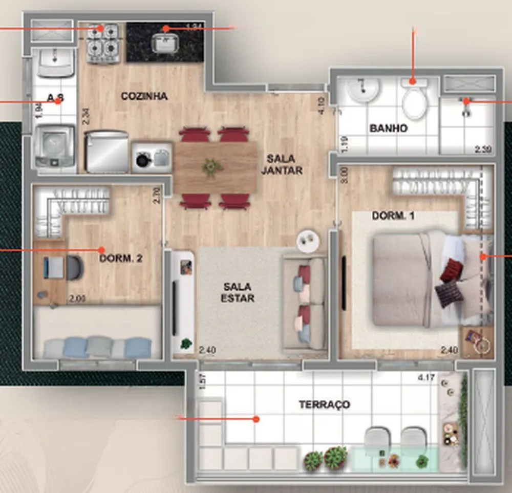 Apartamento, 2 quartos, 36 m² - Foto 4
