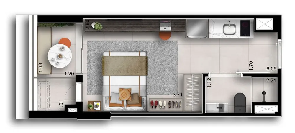 Apartamento, 1 quarto, 47 m² - Foto 10