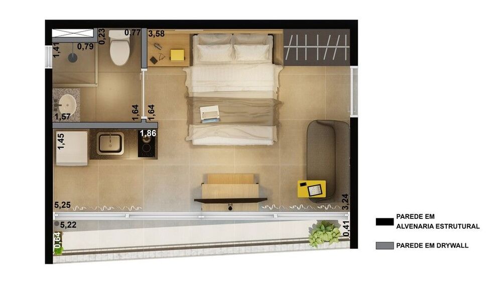 Apartamento, 1 quarto, 41 m² - Foto 16