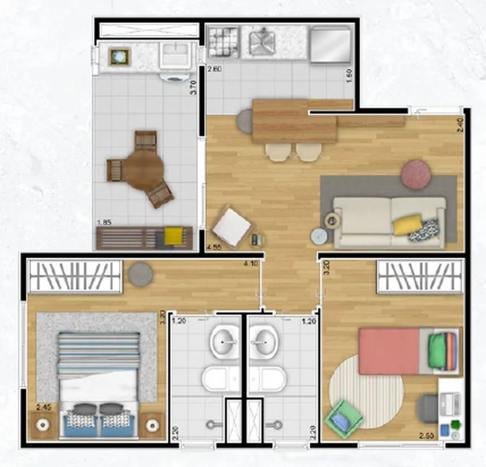 Apartamento, 2 quartos, 47 m² - Foto 7