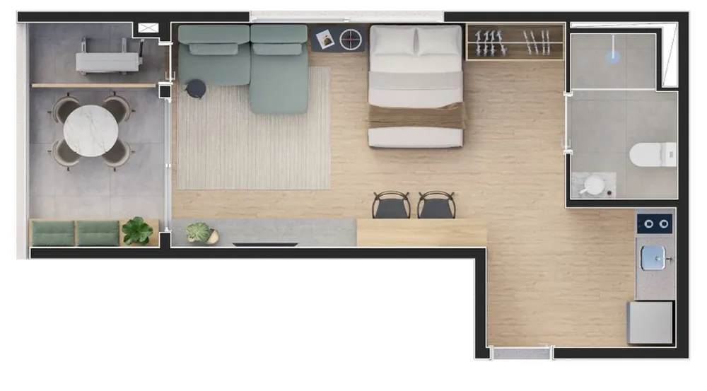 Kitnet-Studio, 24 m² - Foto 4
