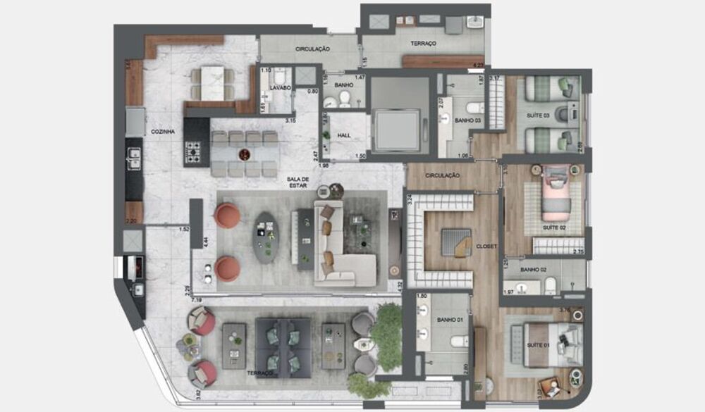 Cobertura, 3 quartos, 213 m² - Foto 7