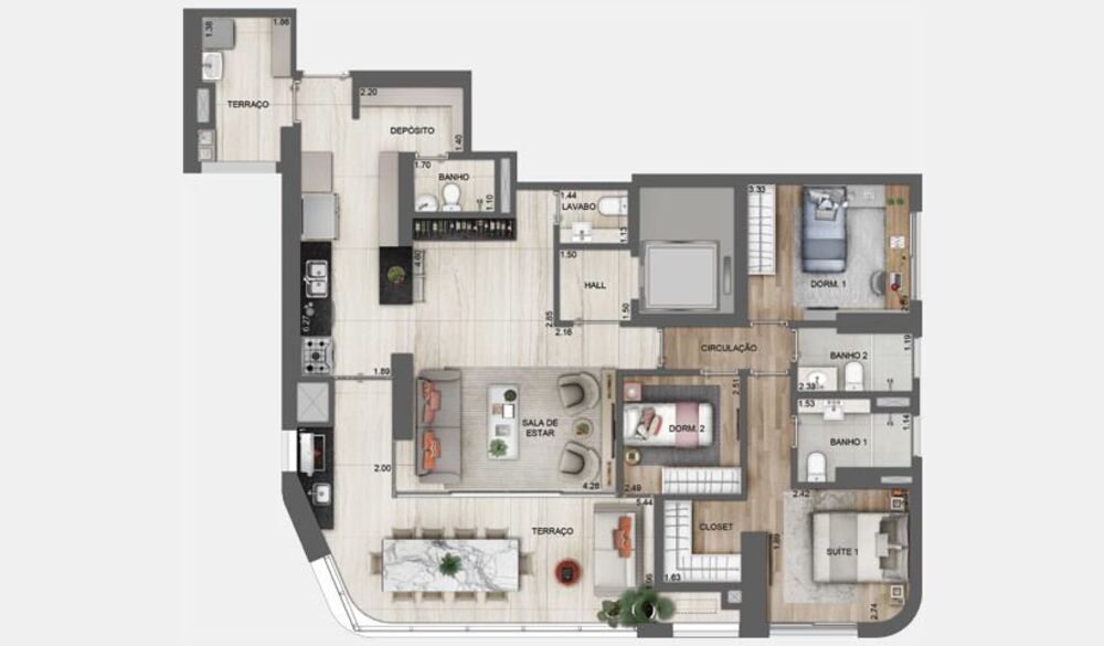 Cobertura, 3 quartos, 213 m² - Foto 8