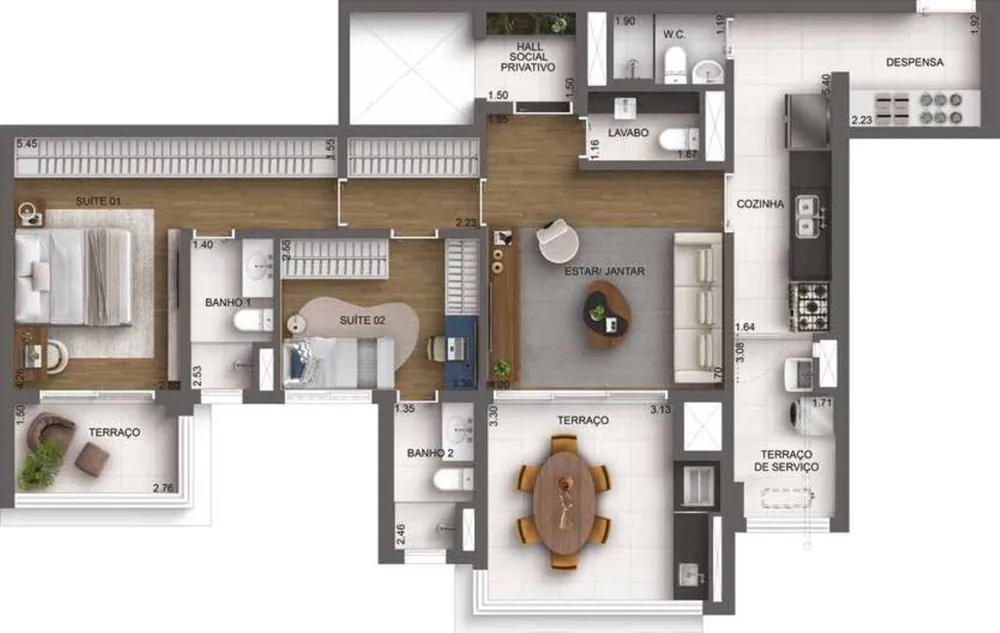 Apartamento, 2 quartos, 150 m² - Foto 5