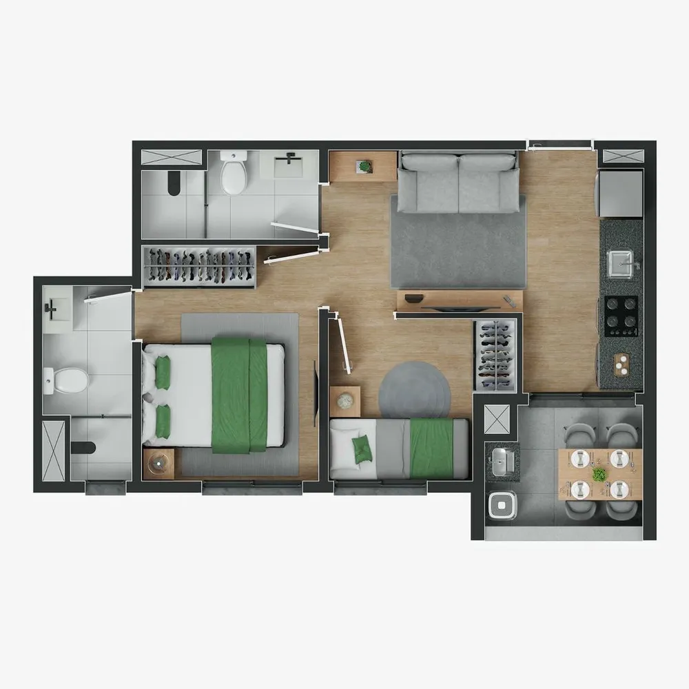 Apartamento, 2 quartos, 38 m² - Foto 10