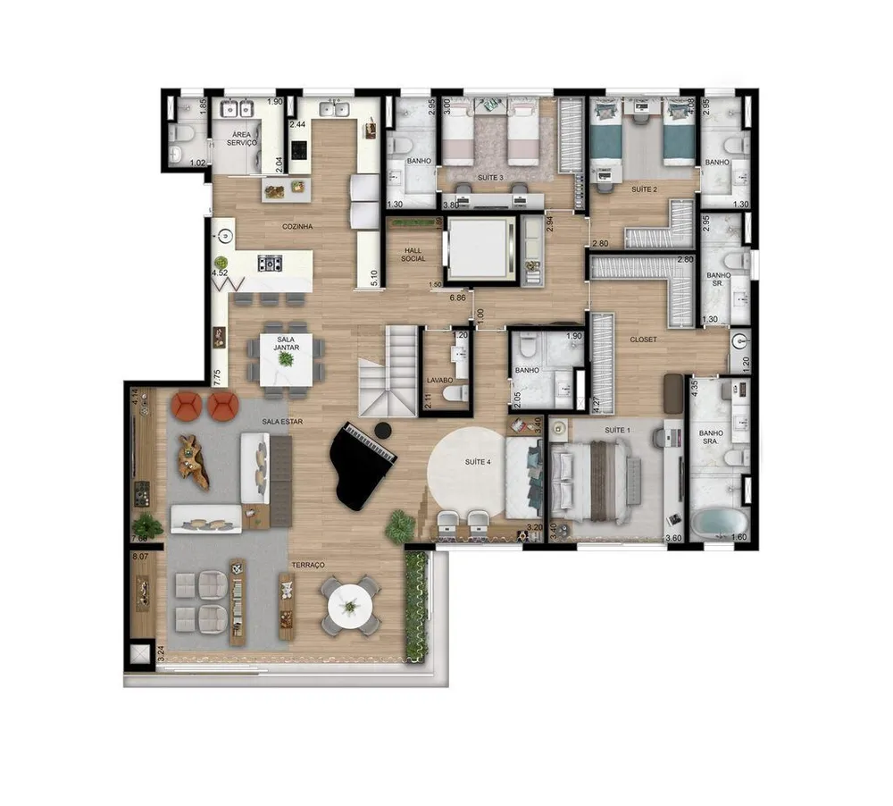 Cobertura, 4 quartos, 388 m² - Foto 9