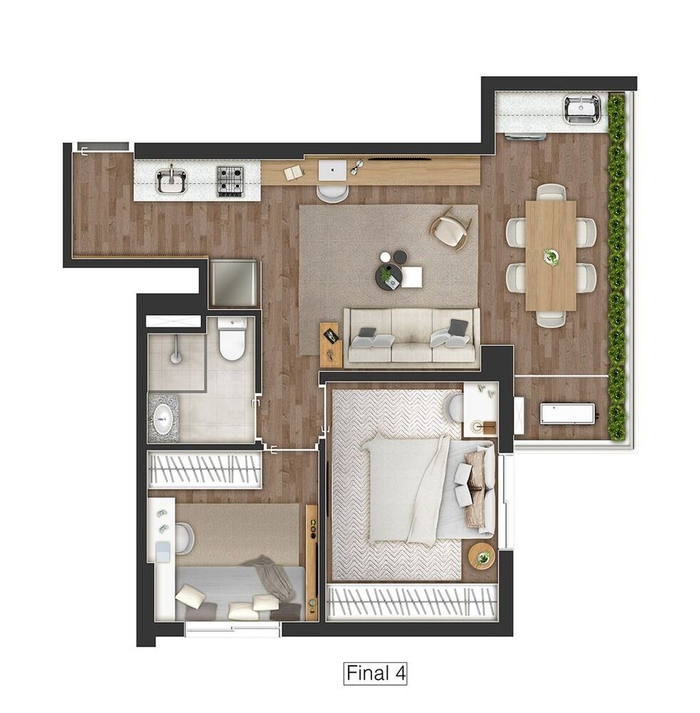 Apartamento, 2 quartos, 50 m² - Foto 4