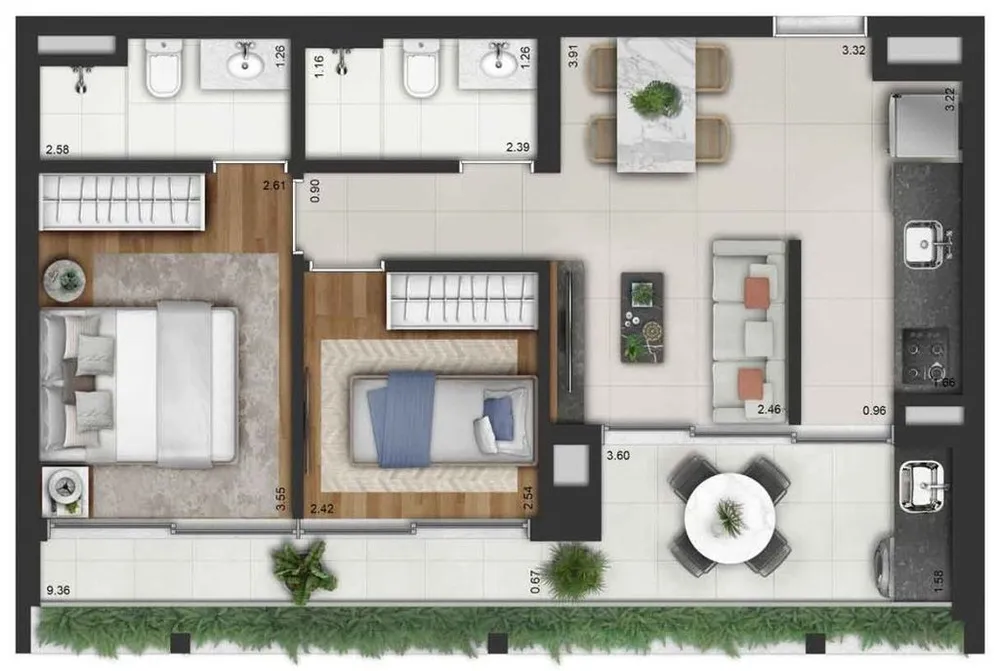 Apartamento, 2 quartos, 63 m² - Foto 10